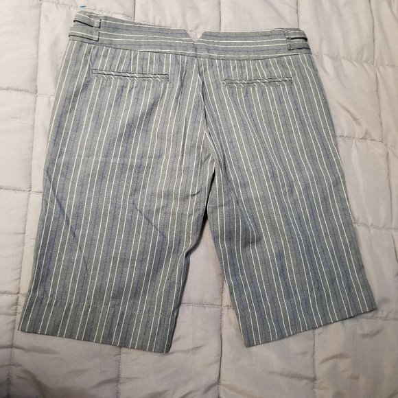 Fox Girls Bermuda Shorts Juniors Size 3 Gray with blue/white stripes - Picture 8 of 10